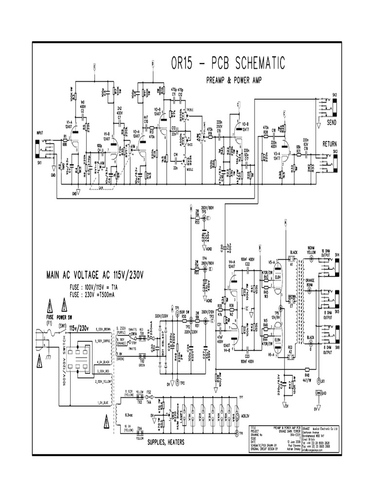 Orange OR15 Schematic | PDF