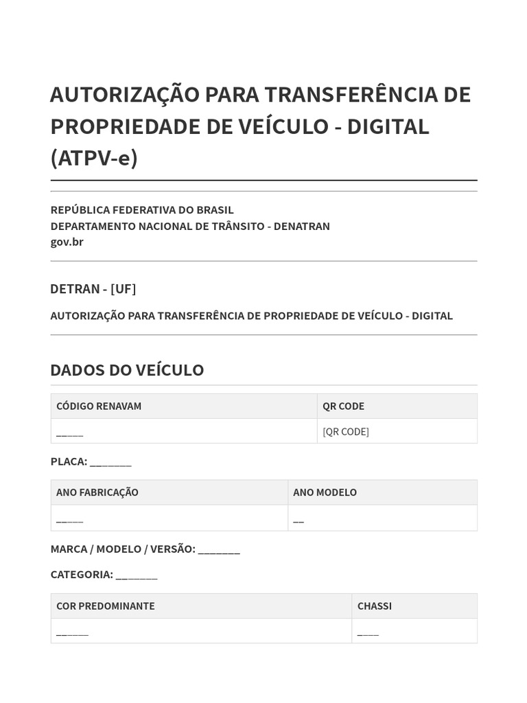 ATPV-e: Transferência de Veículo Digital | PDF | Aplicações de criptografia