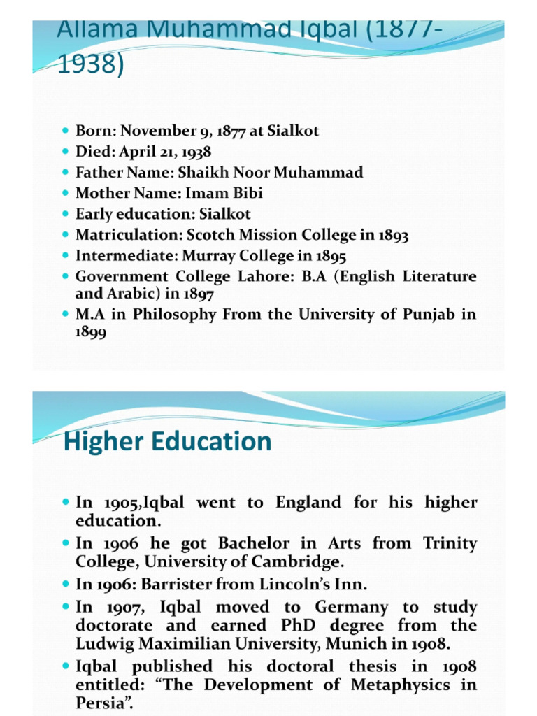 Iqbal and Quaid Life | PDF