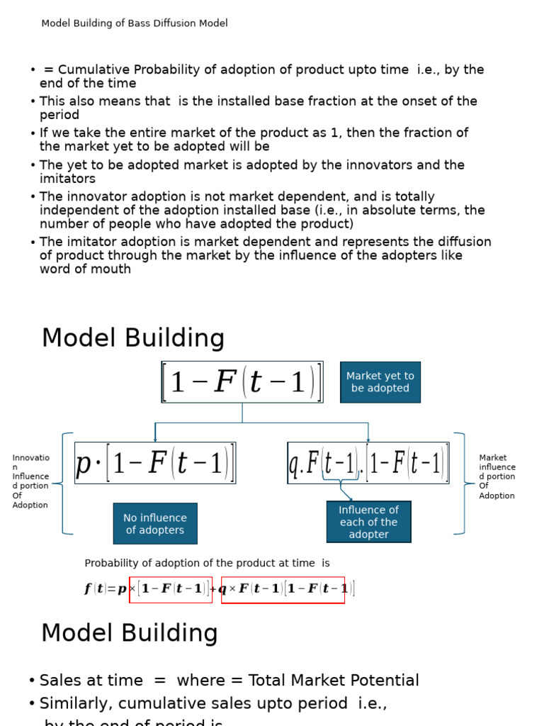 Bass Diffusion Model Overview | PDF
