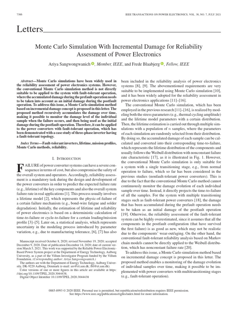Incremental Damage Monte Carlo Method | PDF | Reliability Engineering ...