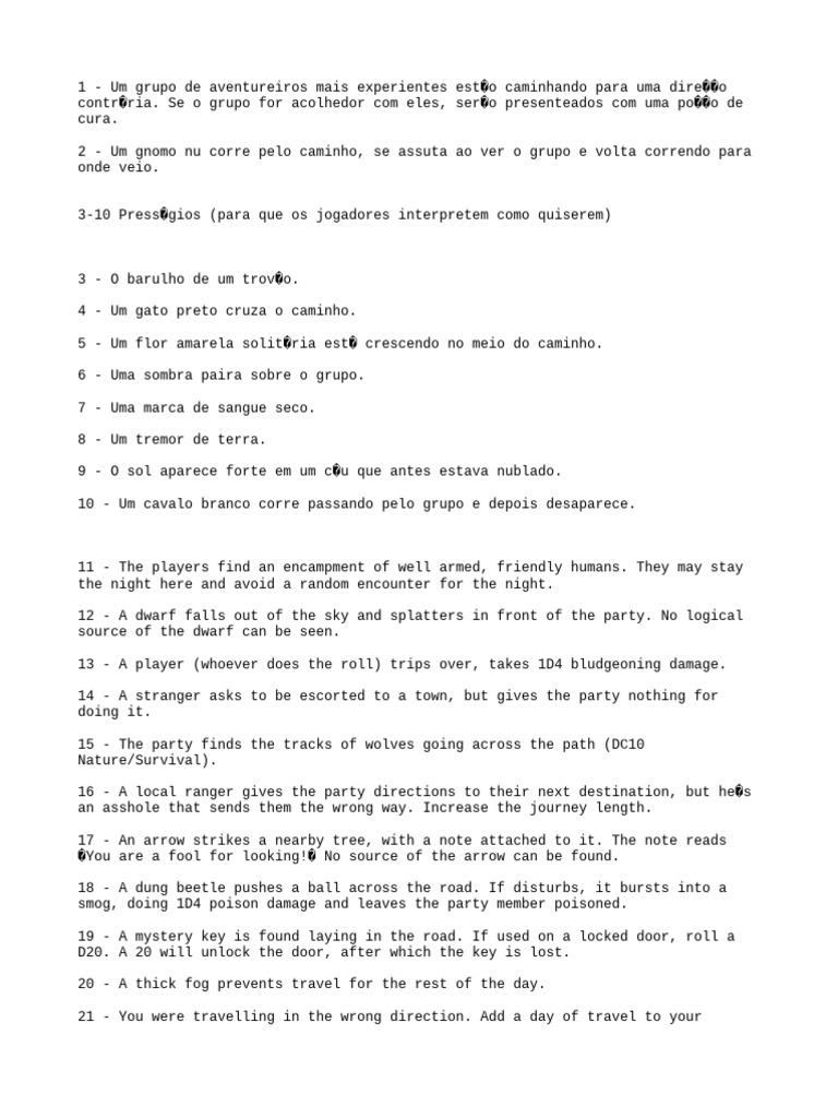 Random Encounters Lmop | PDF