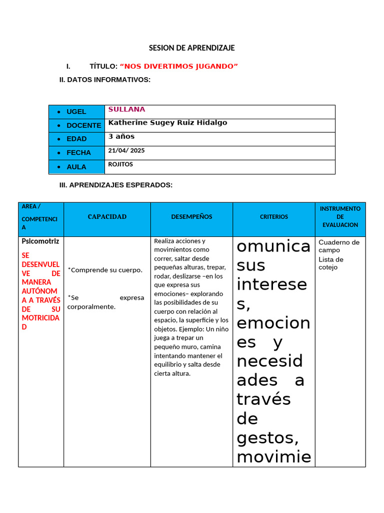 Aprendizaje Divertido para Niños de 3 Años | PDF | Aprendizaje | Evaluación