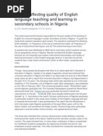 Download Factors Affecting Quality of English Language Teaching and Learning in Secondary Schools in Nigeria by Mirian Xiomara Chavez Zambrano SN89828141 doc pdf