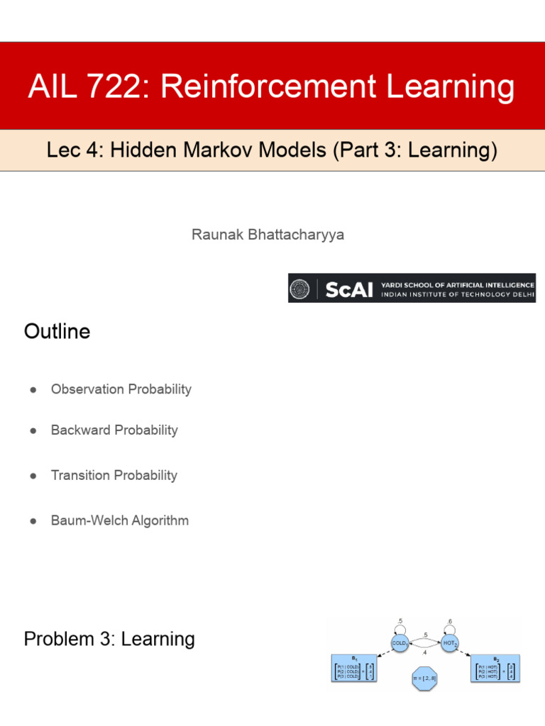 Lec4 HMMLearning | PDF