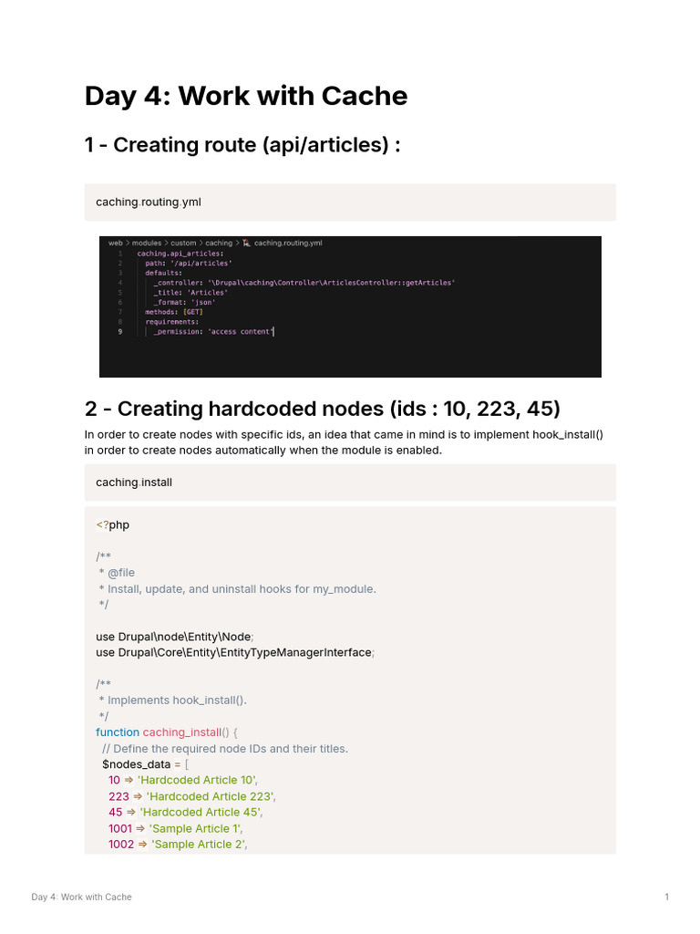 Day 4 | PDF | Cache (Computing) | Computing