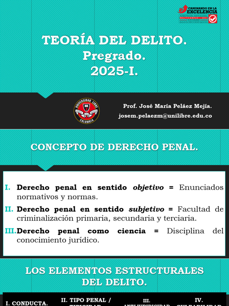 Teoría del Delito y Derecho Penal | PDF | Derecho penal | Intención ...