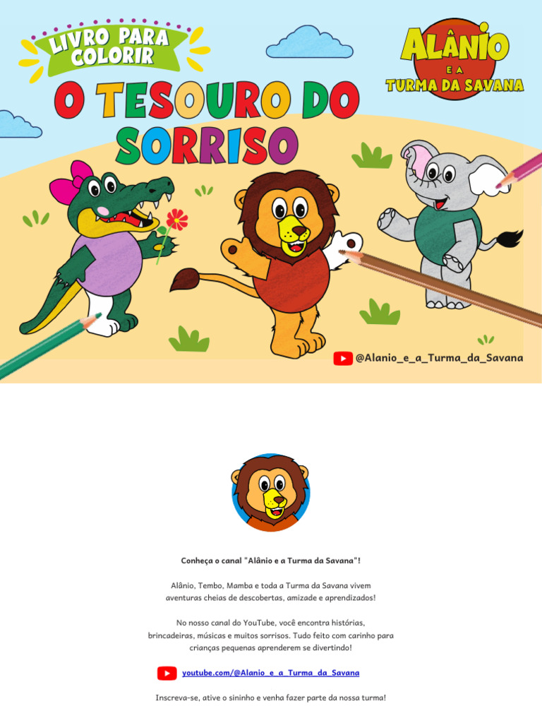 Alânio e a Turma da Savana: Sorriso Brilhante | PDF