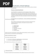 Classification of Roads Highways