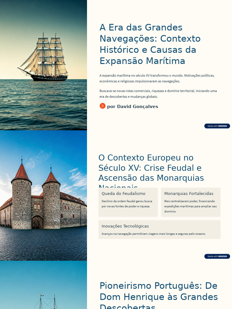 Expansão Marítima: Causas e Impactos | PDF | Era dos Descobrimentos
