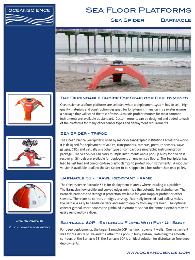 Sea Floor Platforms: Sea Spider & Barnacle | PDF | Equipment