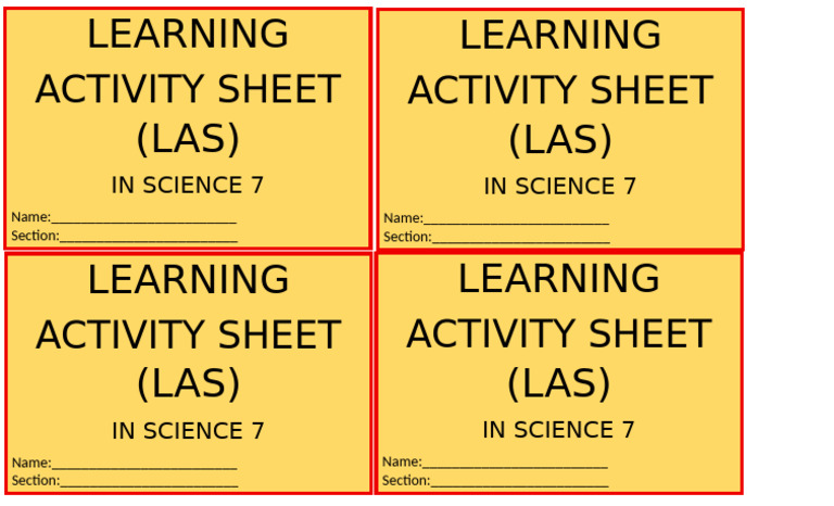 Science 7 Learning Activity Sheet | PDF