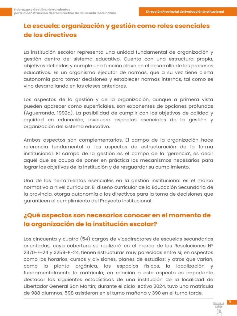 Organización y Gestión Escolar Efectiva | PDF | Institución | Planificación