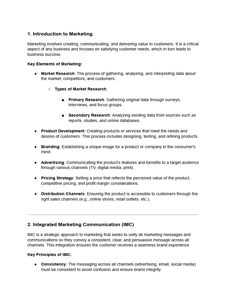 Marketing Fundamentals and Strategies Guide | PDF | Digital Marketing ...