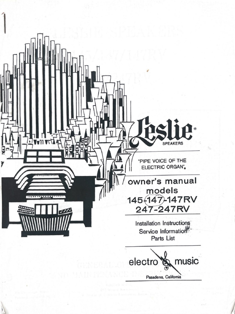 Manual Leslie 147 | PDF