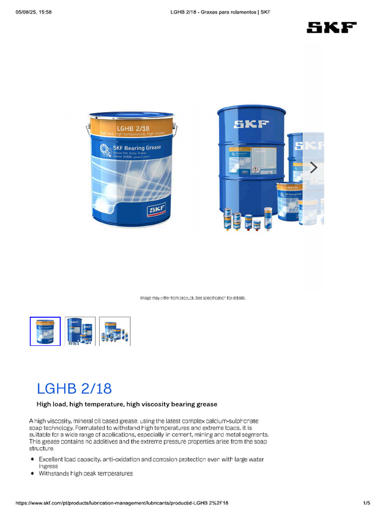 SKF LGHB 2 - 18 - Ficha Técnica | PDF