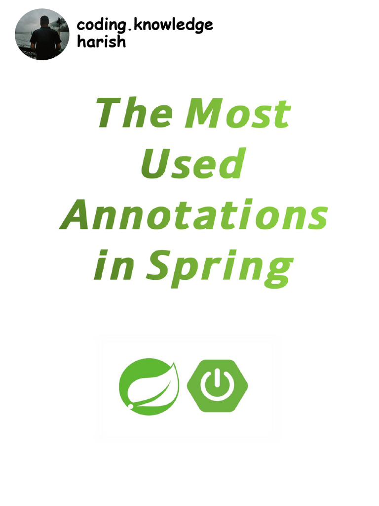 Spring Annotations Guide for Developers | PDF | Computer Programming ...