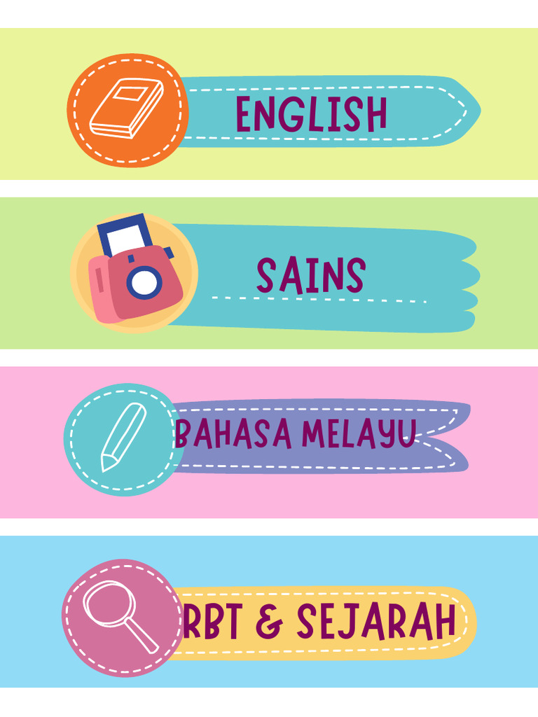 Pastel Color Notebook Label PDF | PDF