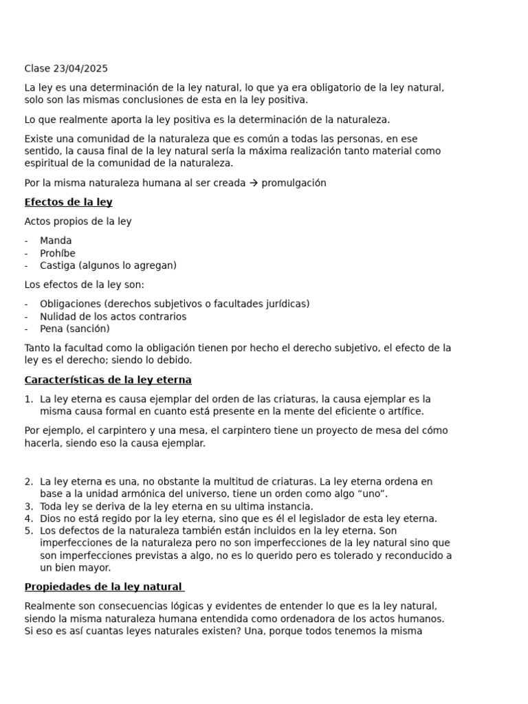 Ejemplos de Ley Eterna y Natural | PDF | Platón | La Ley natural