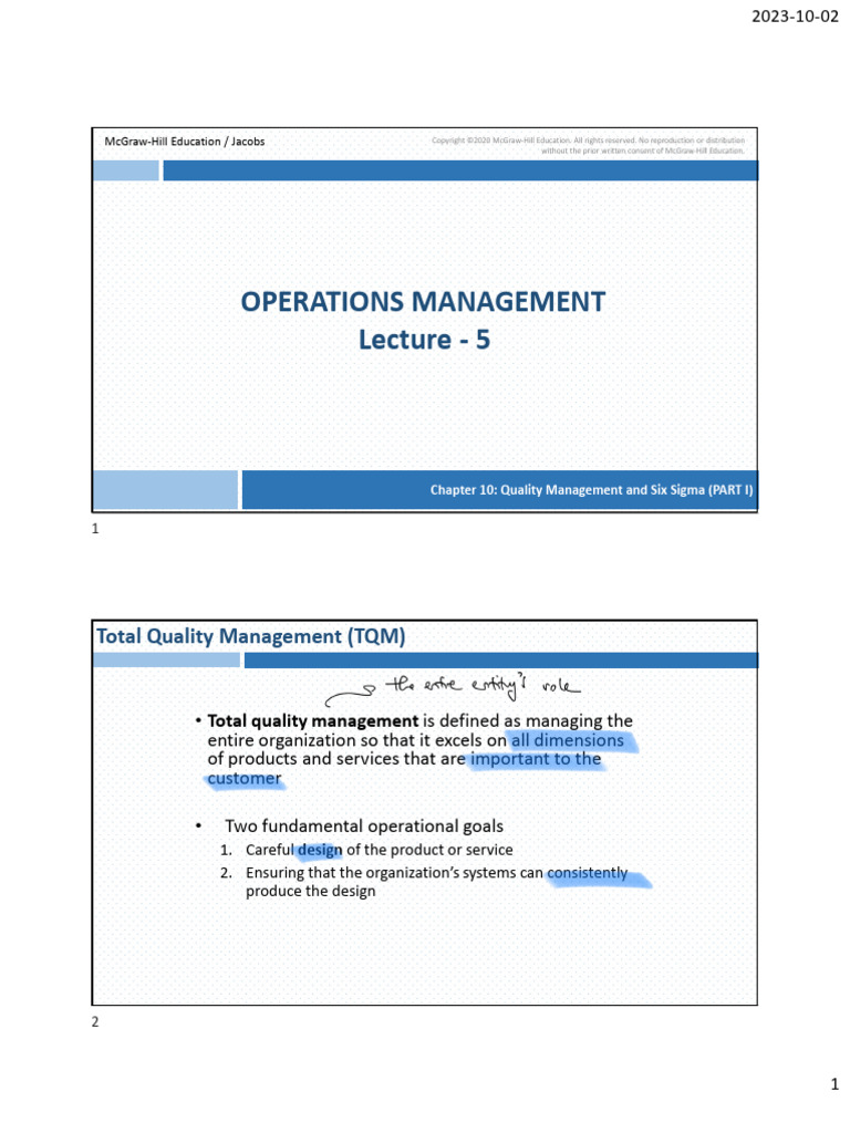 Quality Management and Six Sigma Insights | PDF | Six Sigma | Quality ...