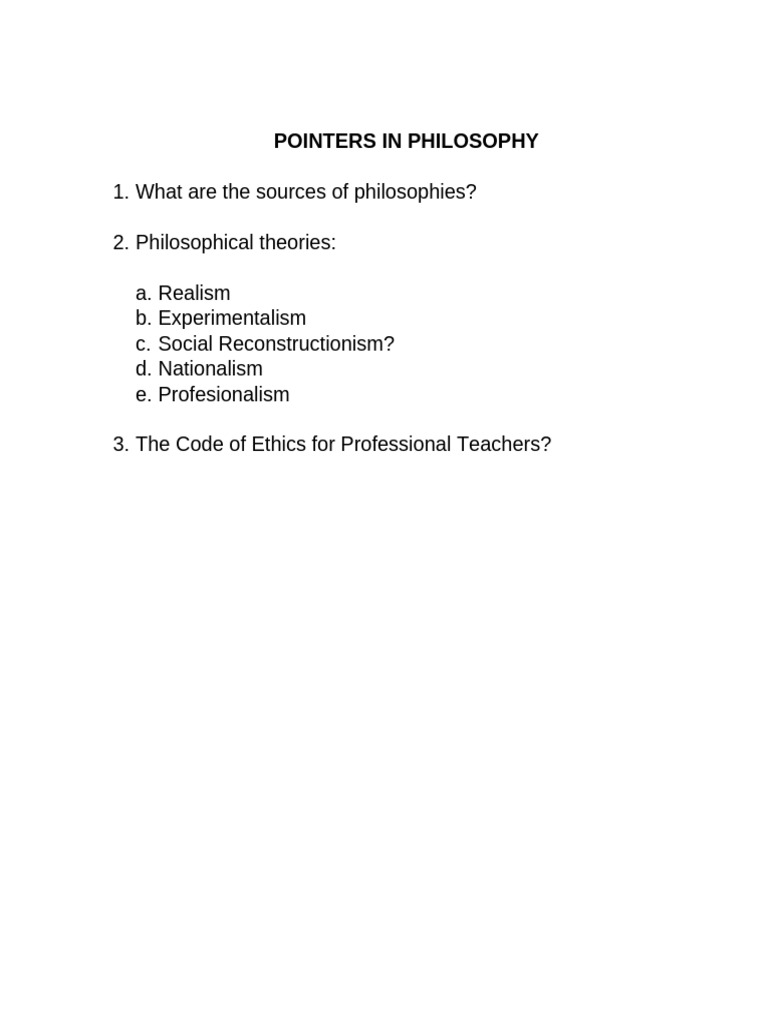 Pointers in Philosophy | PDF