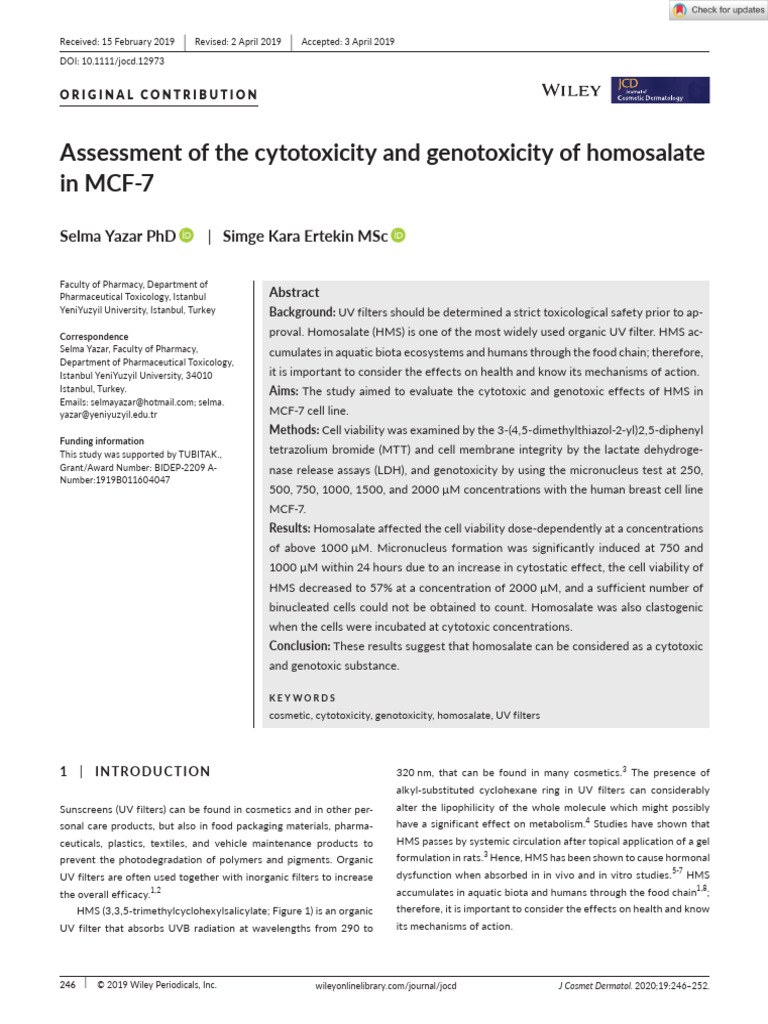 J of Cosmetic Dermatology - 2019 - Yazar - Assessment of The ...