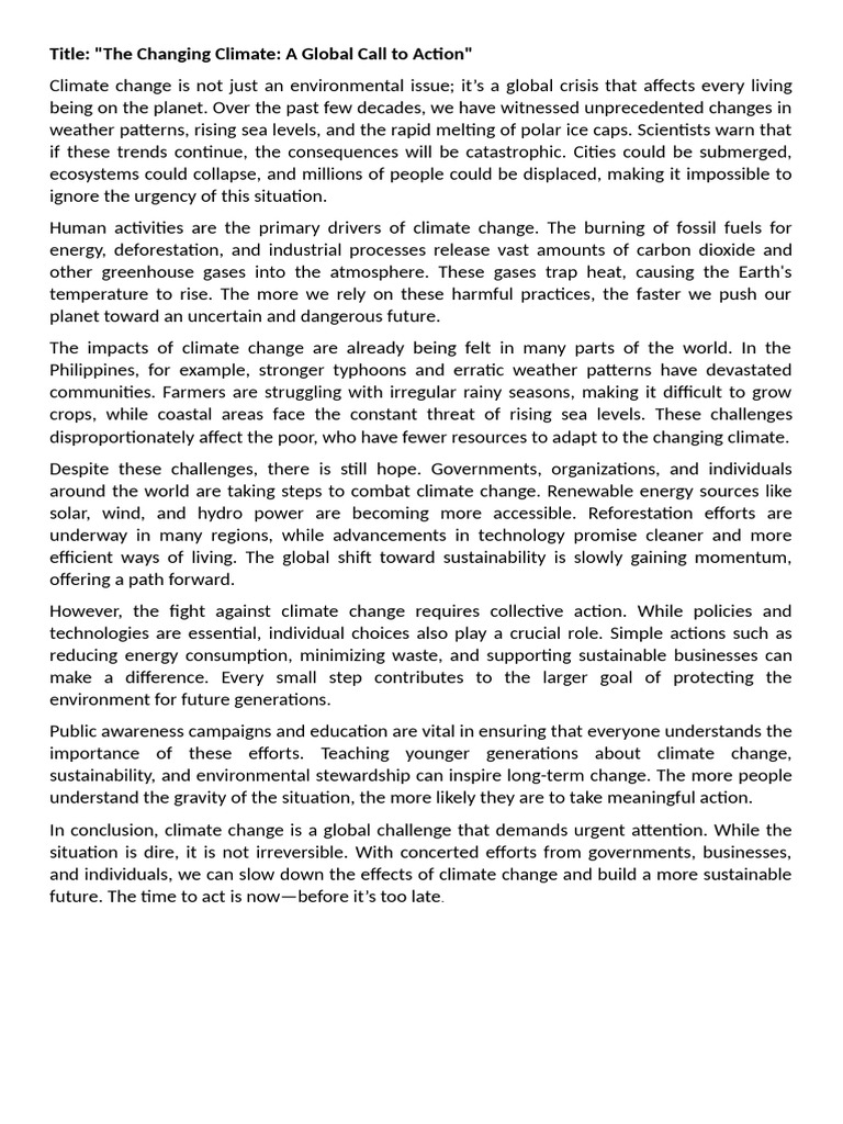 Feature Writing Sample Execrcises | PDF | Climate Change | Climate