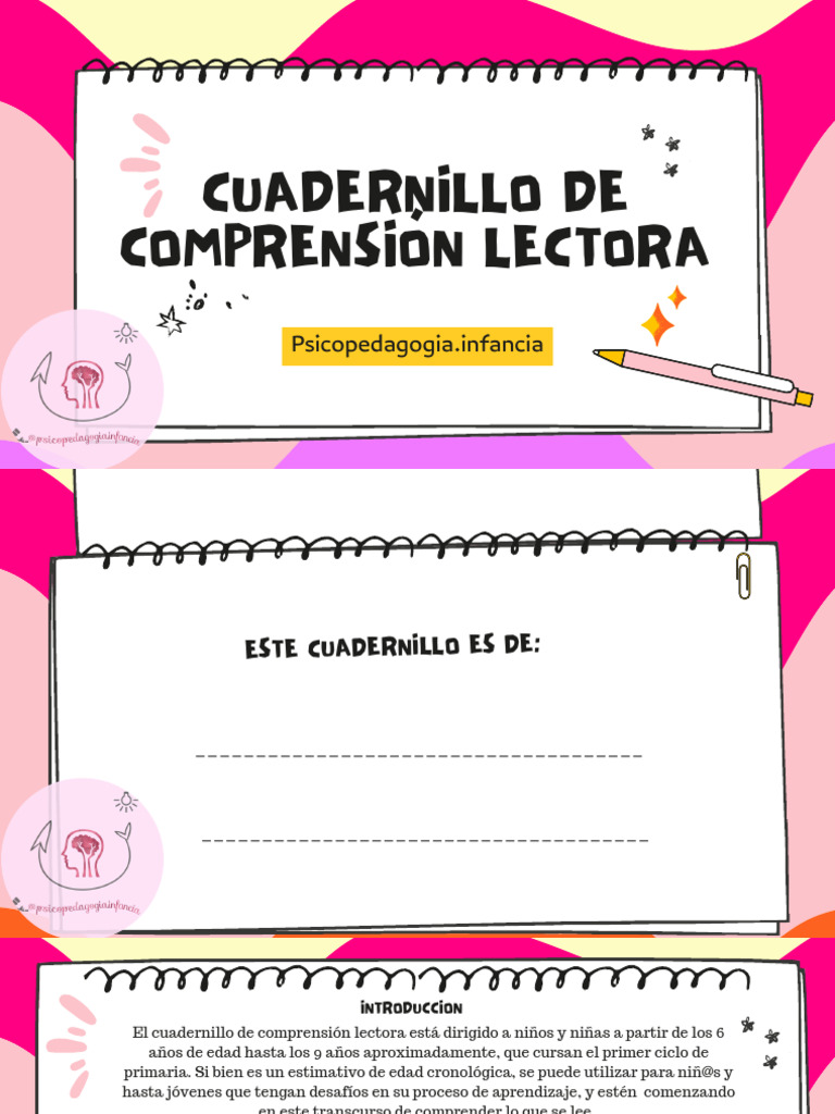 Cuadernillo de Comprensión Lectora Infantil | PDF | Fruta | Té