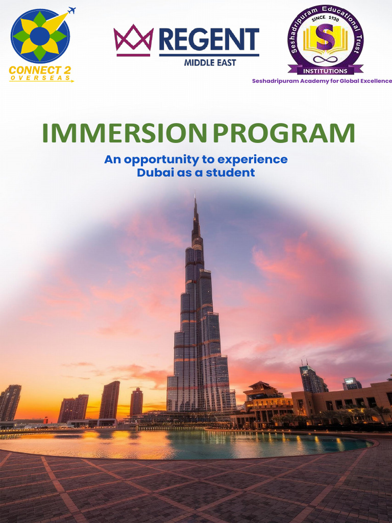 Dubai Immersion Program Overview | PDF