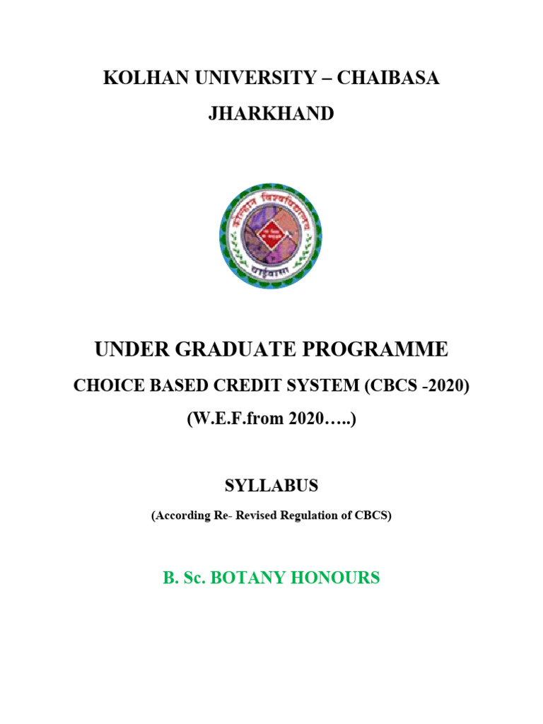 Botany Honours Syllabus 2020 | PDF | Botany | Plant Breeding