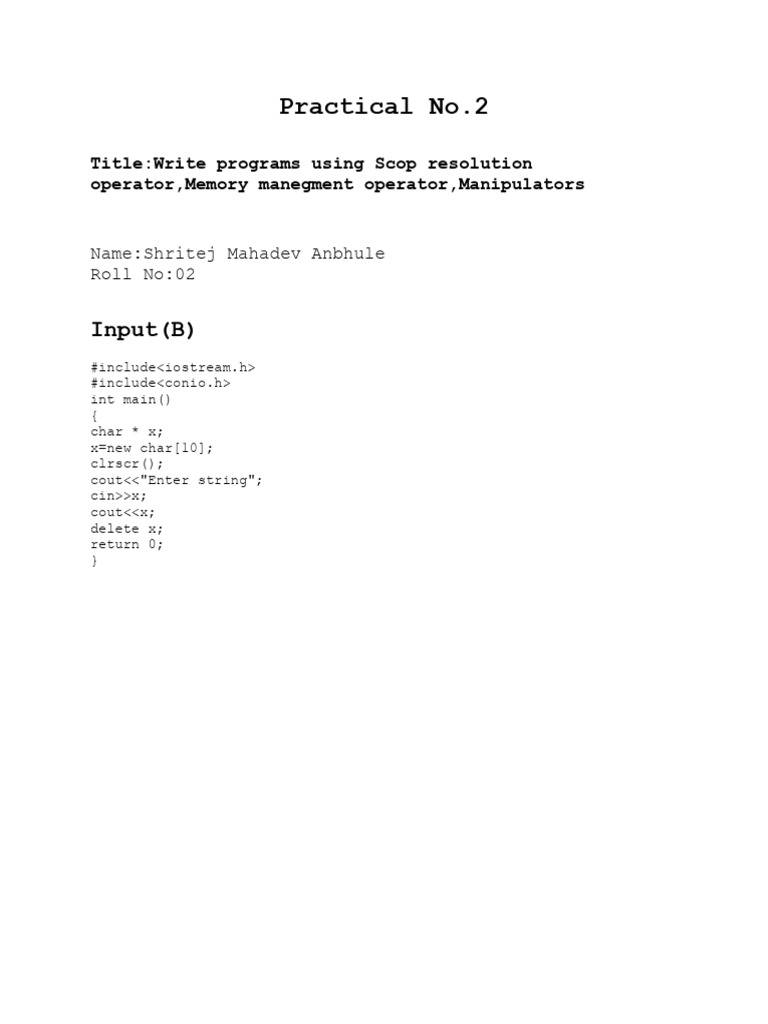 C++ Memory Management and Scoping | PDF