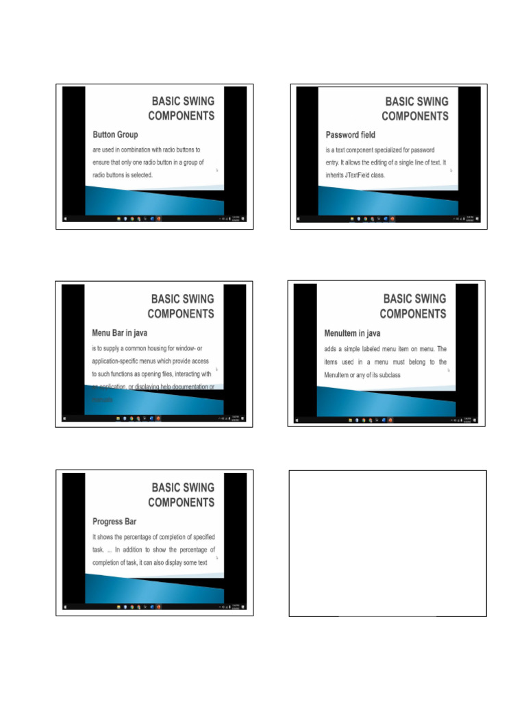 Basic Swing Components | PDF