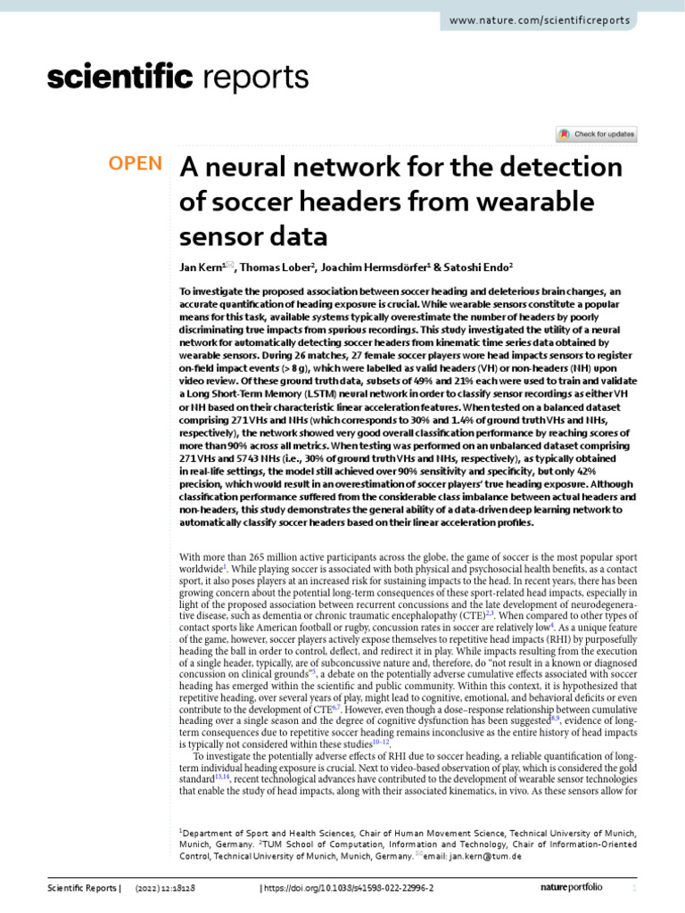 A Neural Network For The Detection of Soccer | PDF | Sensitivity And ...