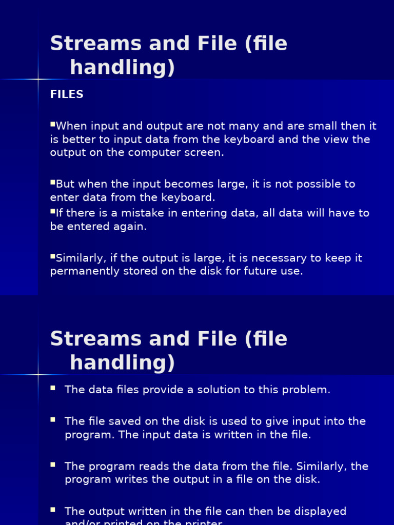 C++ File Handling and Streams Guide | PDF | Computer File | Input/Output