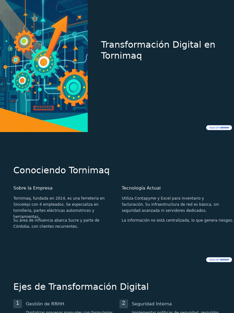 Transformación Digital en Tornimaq | PDF | Conocimiento administrativo ...