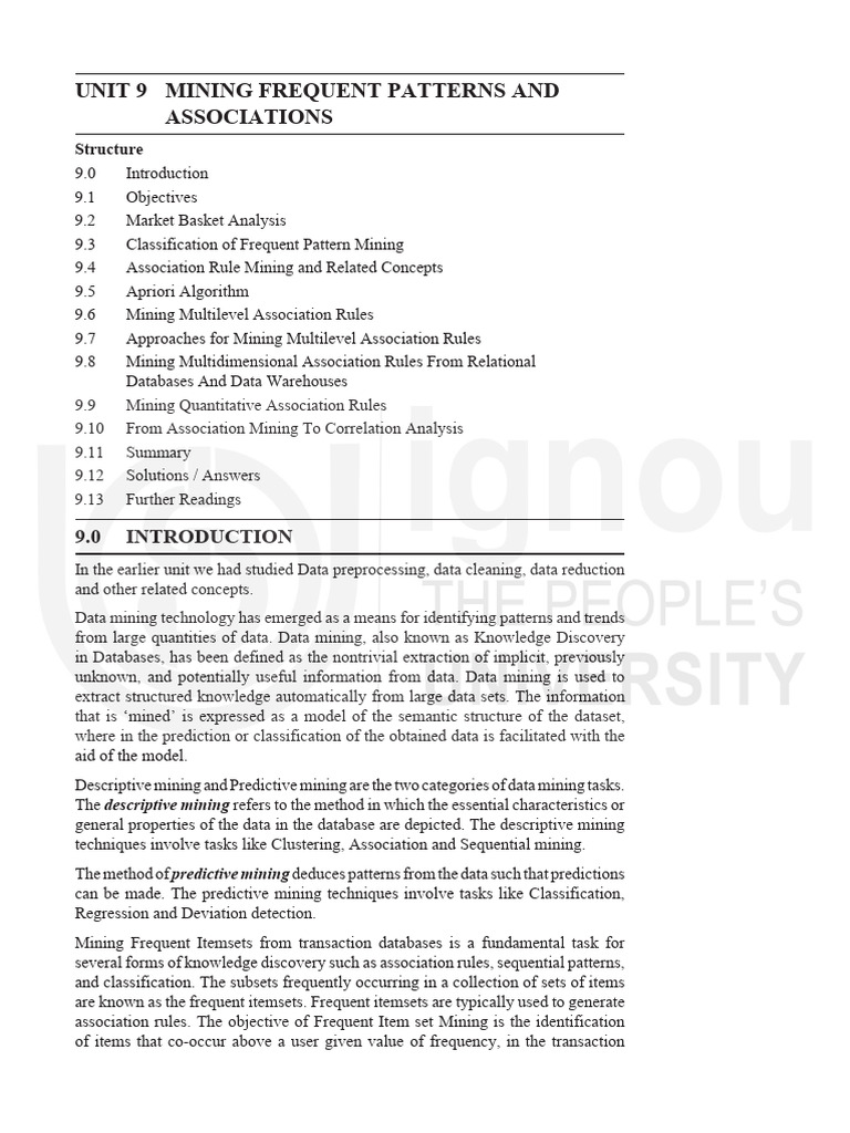 Mining Frequent Patterns & Associations | PDF | Information Science ...