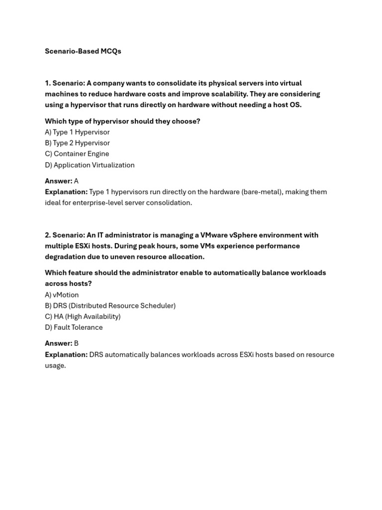 Virtualization Scenarios and Solutions | PDF