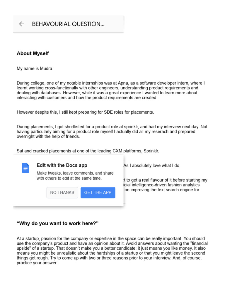 Behavourial Questions+ Solutions | PDF | Computing | Human Communication