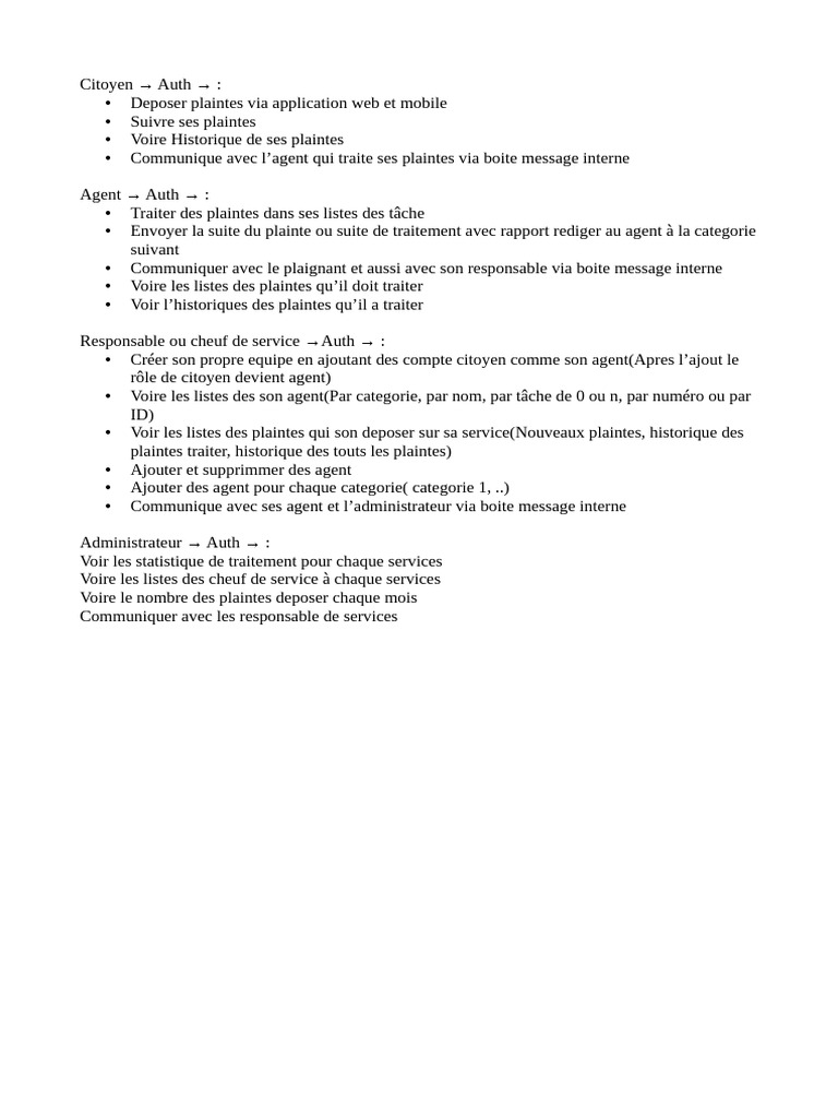 Gestion des plaintes : Citoyens et Agents | PDF