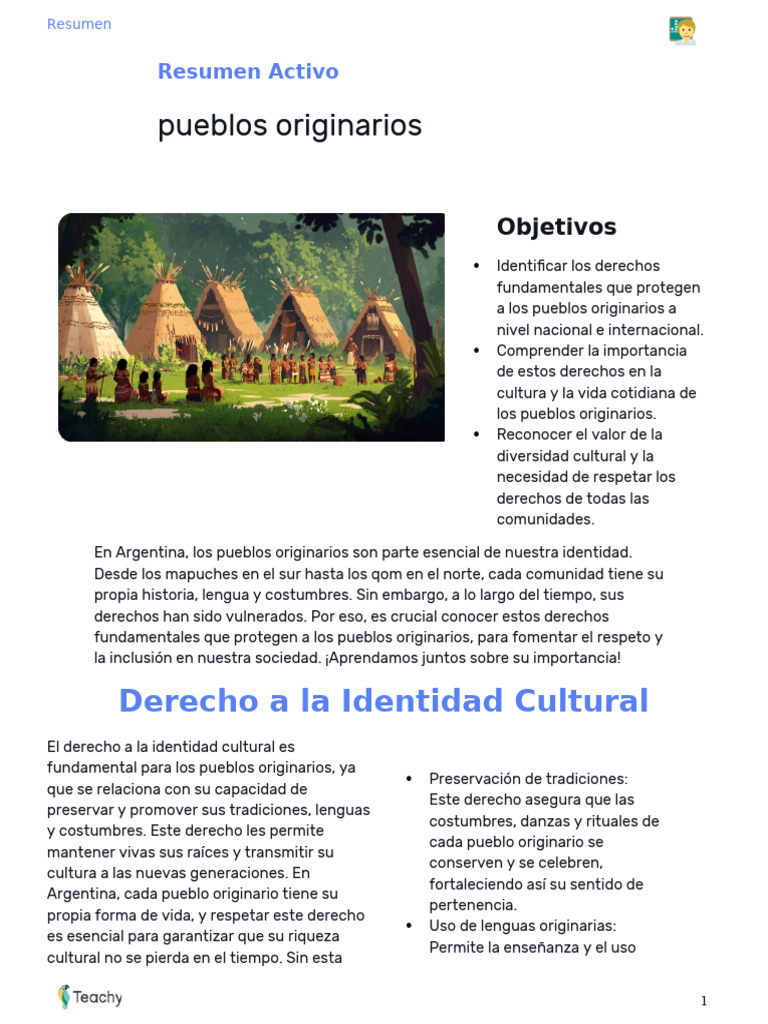 Derechos de los Pueblos Originarios en Argentina | PDF | Sociedad ...