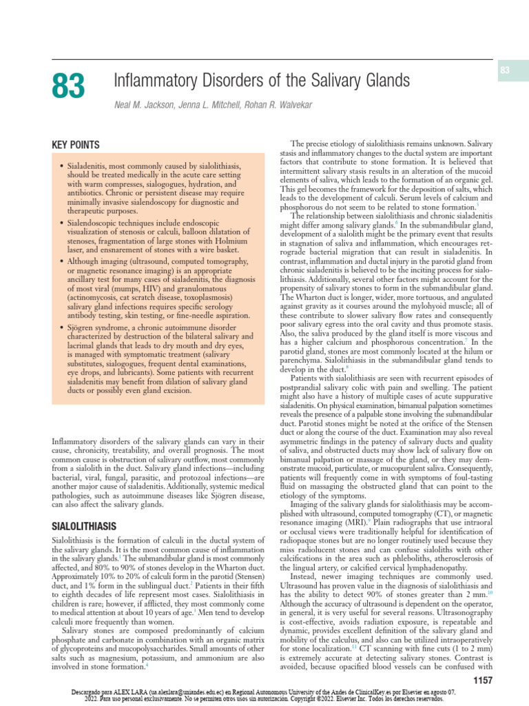 Salivary Gland Infection Overview | PDF | Medical Specialties ...