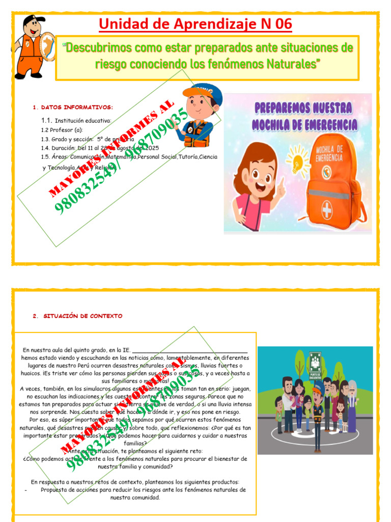 Unidad 06 de Quinto Grado Del Mes de Agosto 2025 (V) | PDF