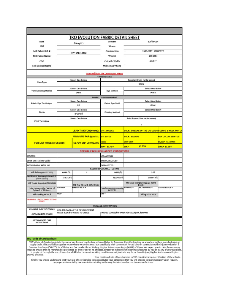 ISYF SAK-13412 FDS SHEET FORMAT (W Code of Conduct) ) 25.8.4 | PDF ...