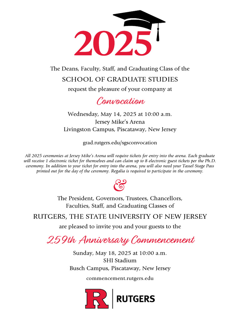 2025 SGS Convocation Invitation | PDF