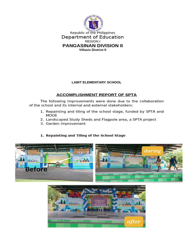 Labit Elementary School SPTA Report | PDF
