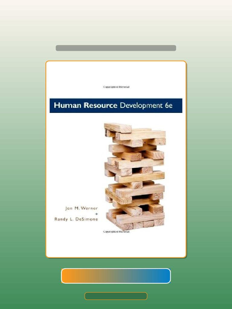Human Resource Development 6E Werner Ebook and TestBank Bundle Download ...