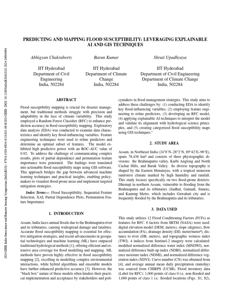 Flood Susceptibility Mapping with AI and GIS | PDF | Receiver Operating ...