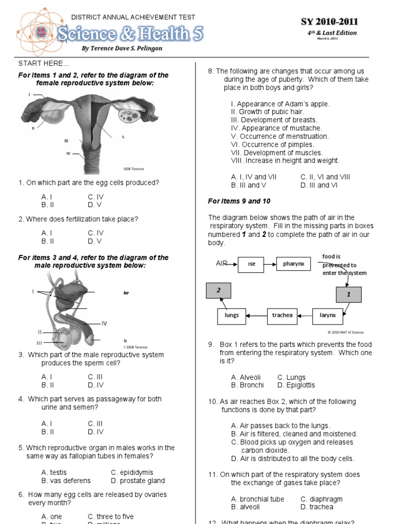 Six Grade Science Test Questions  sample test questions 7th grade science eighth multiple 