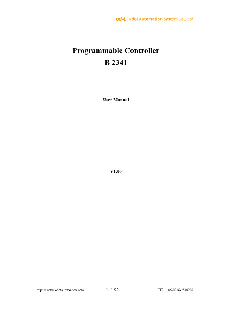 B2341 Programmable Controller Manual | PDF | Programmable Logic ...