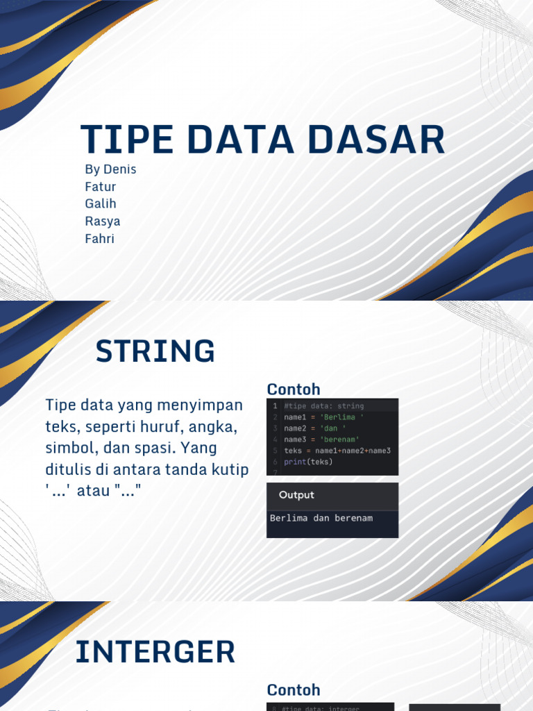 Tipe Data Dasar dalam Pemrograman | PDF
